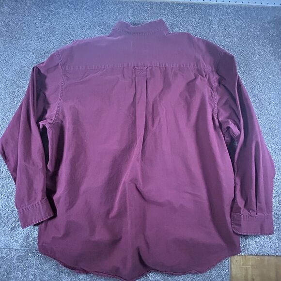 Eddie Bauer Shirt Mens XXL Red Long Sleeve Button Up Utility Outdoor Barn Chore - Picture 11 of 15